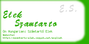 elek szamtarto business card
